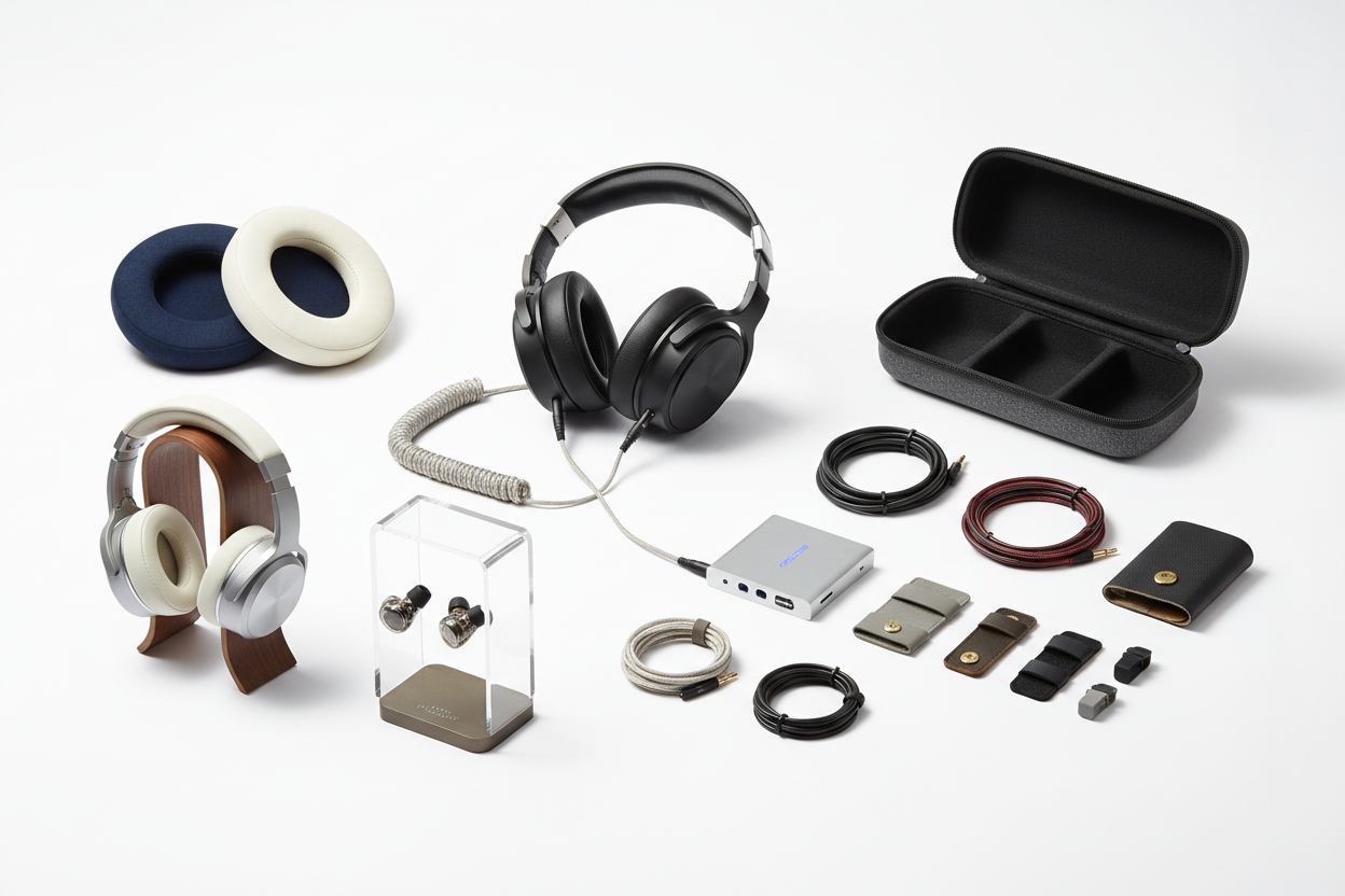 Headphone accessories and peripherals